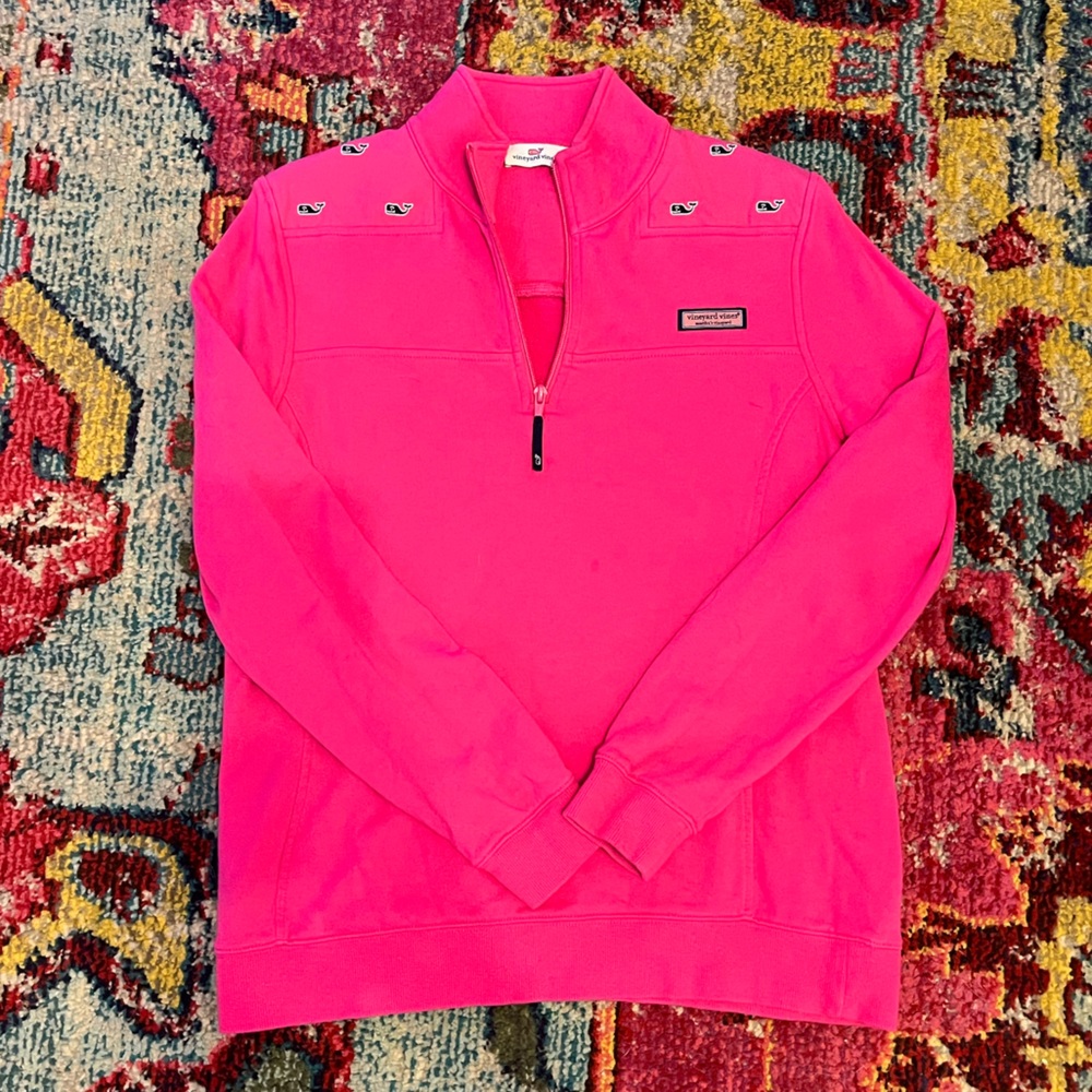Vineyard Vines Quarter Zip Pullover Shoulders with Whales
